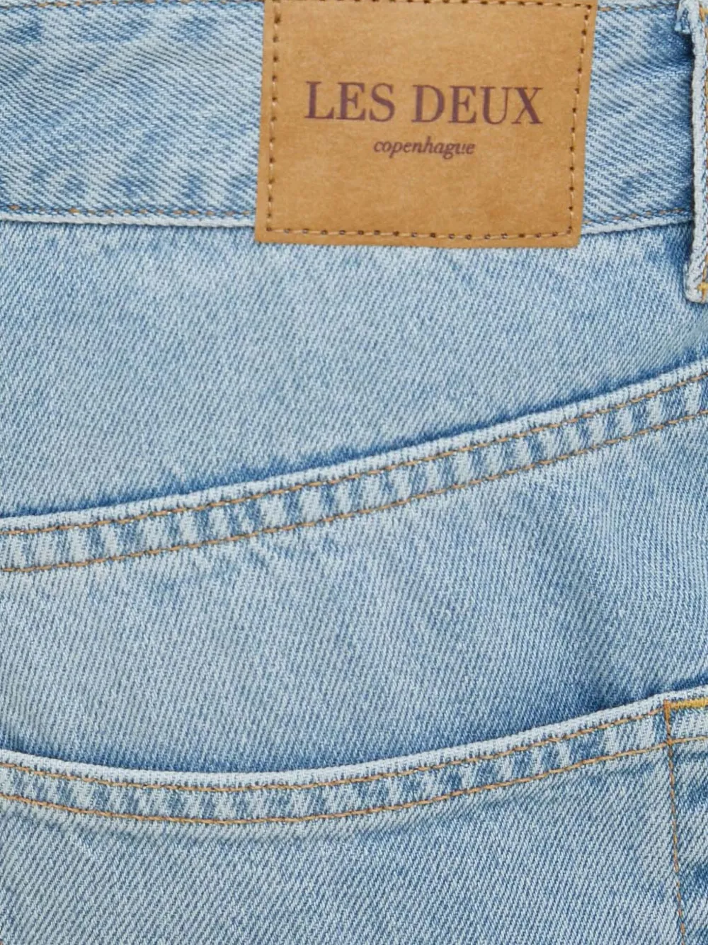 Les Deux Jeans met logopatch Blauw