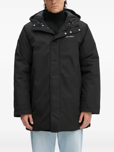 Les Deux logo-print padded coat