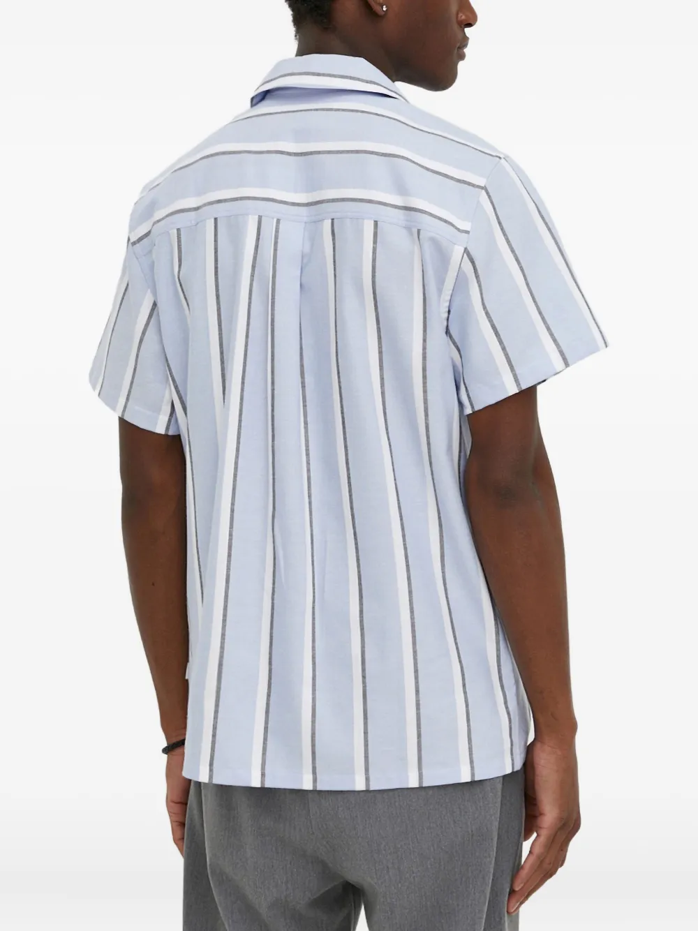 Les Deux Lawson gestreepte shorts Blauw