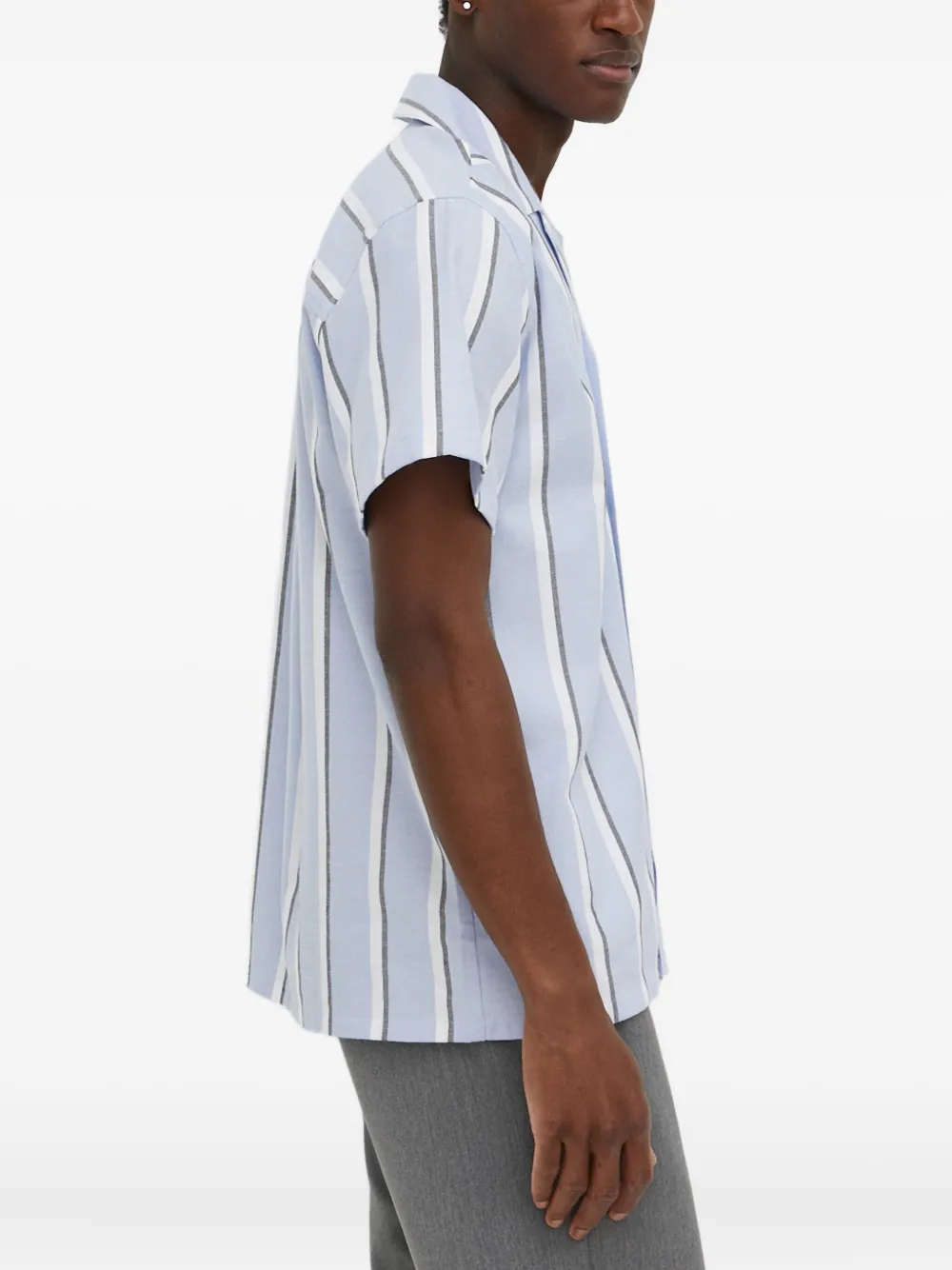 Les Deux Lawson gestreepte shorts Blauw