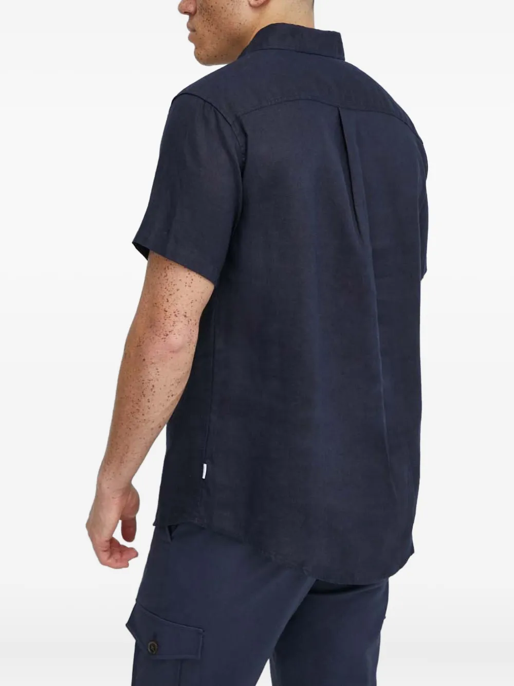 Les Deux Kris linnen overhemd Blauw