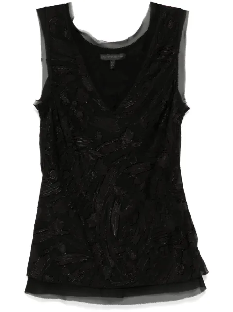 SHIATZY CHEN chaleco de seda Sense of Ink Collection