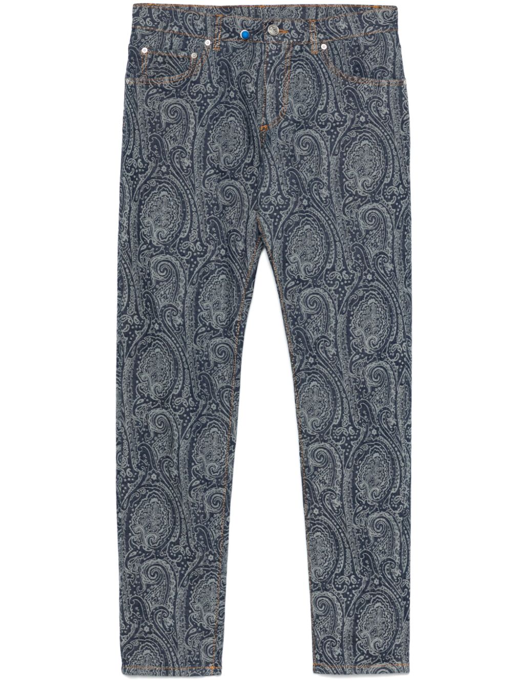 ETRO Jeans met paisley-print Blauw