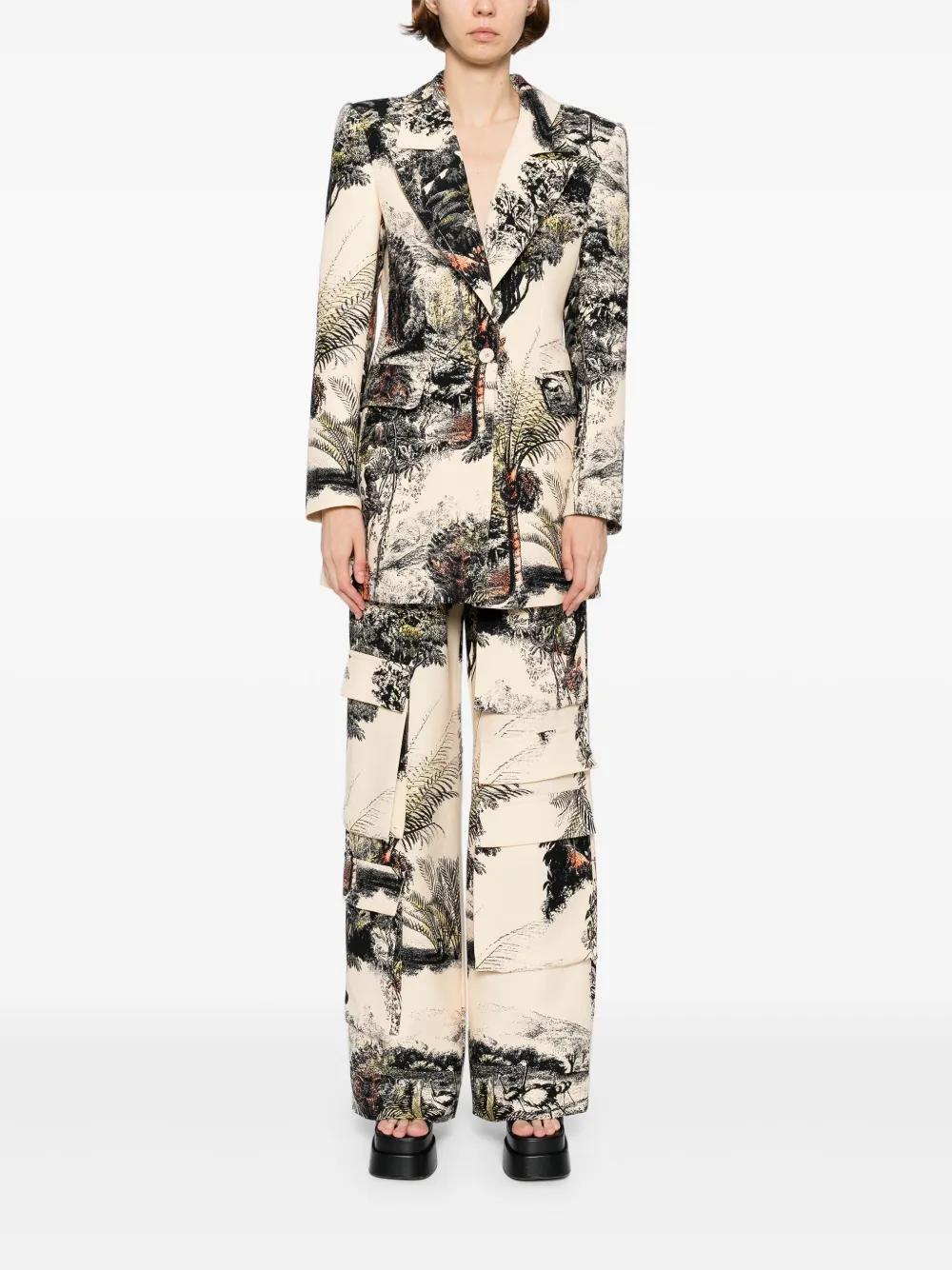 Isabel Sanchis landscape print cargo pants | Straight-Leg Pants | Image 2