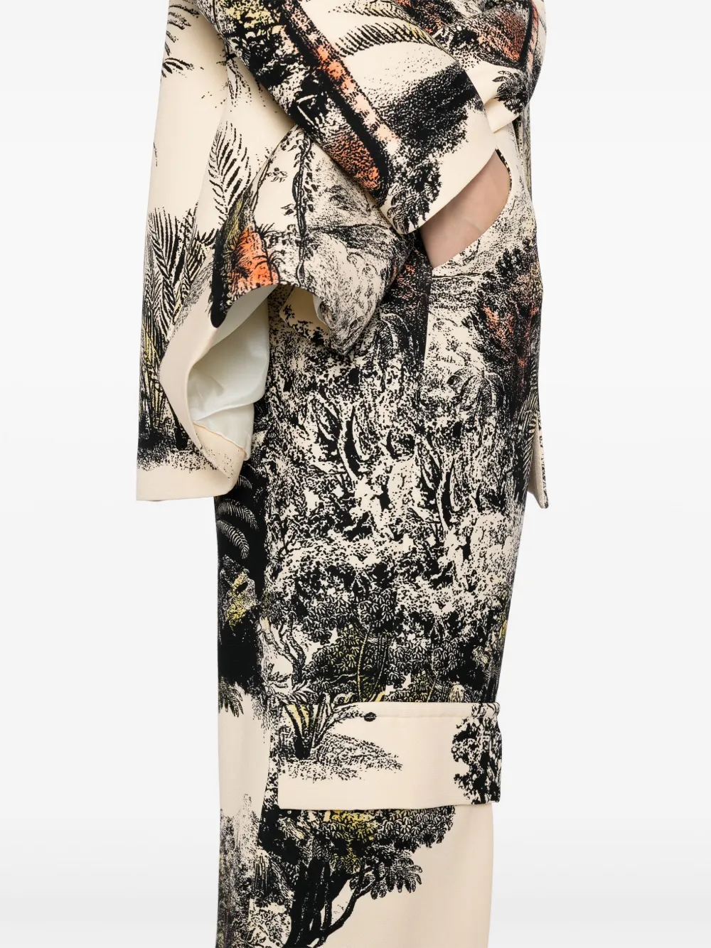 Isabel Sanchis Cargo broek met landschap print Beige