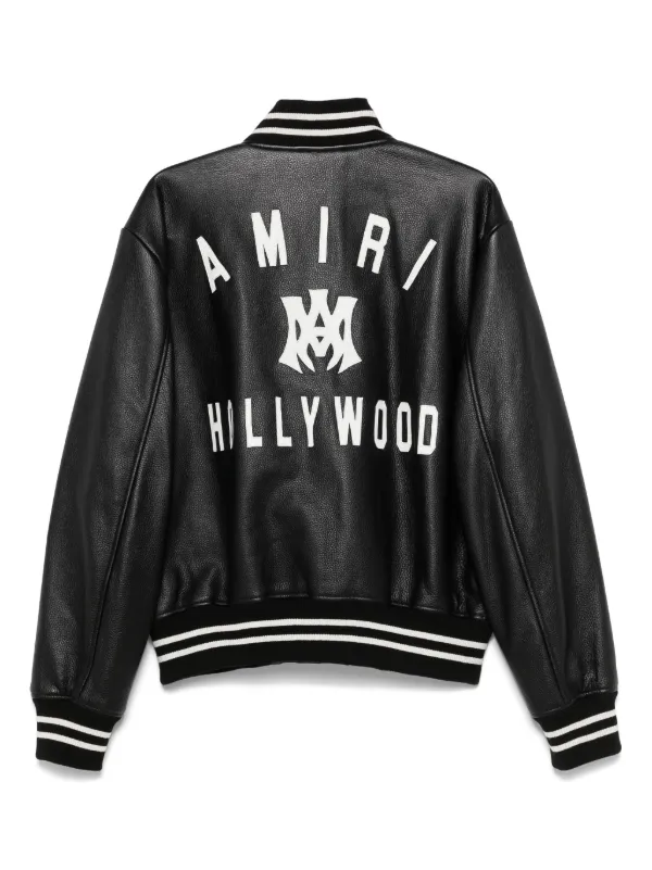 AMIRI アミリ 美品 HOLLYWOOD ボンバージャケット Lサイズ AMIRI MA Hollywood ボンバージャケット | ブラック | FARFETCH JP