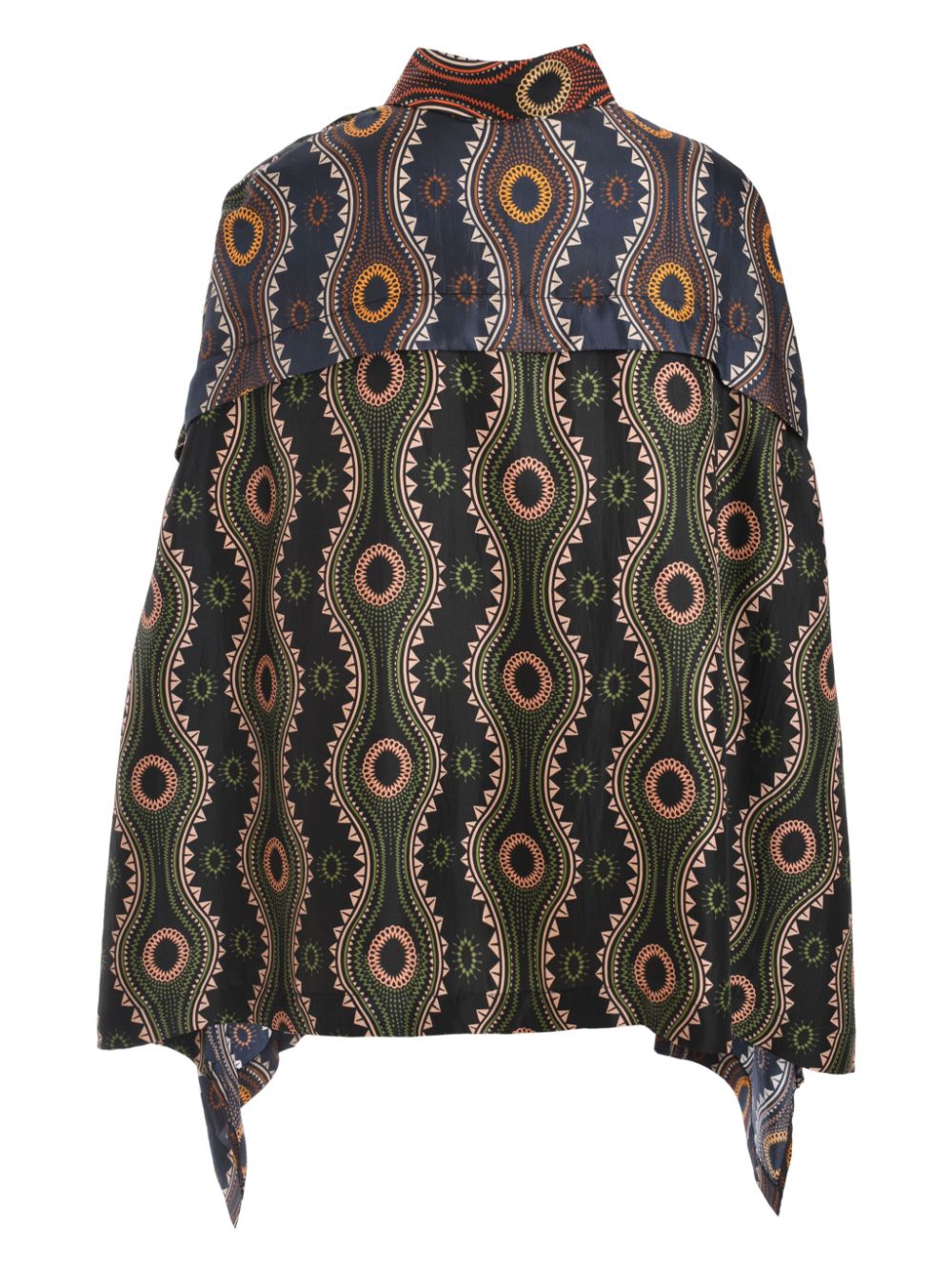 Biyan printed silk shirt - Zwart