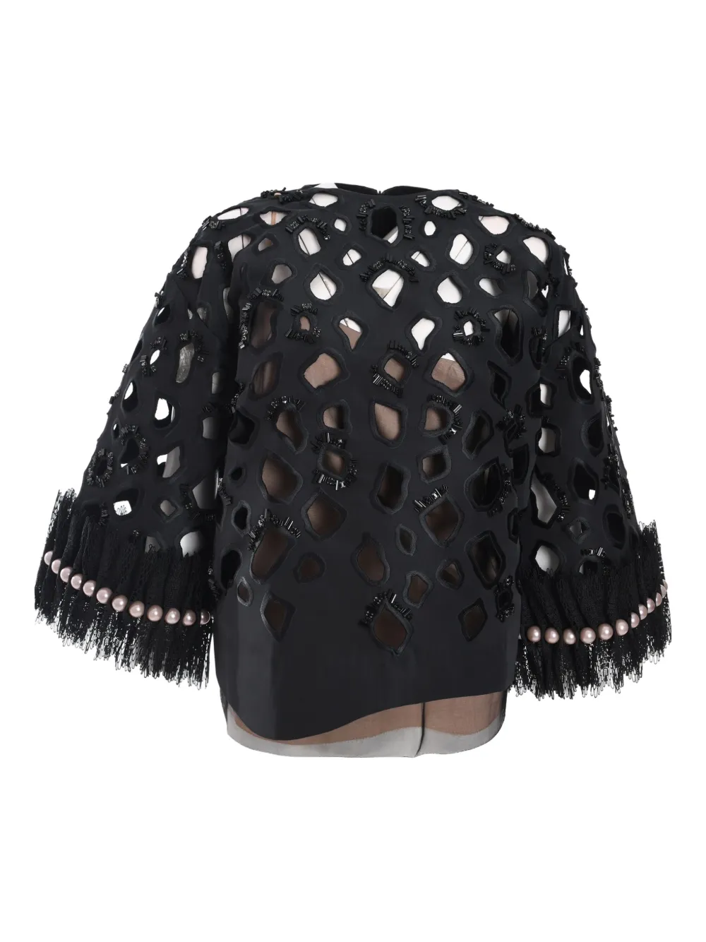 Biyan Jadine Cut-out Blouse In Black