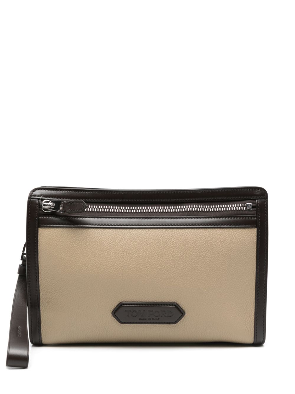 TOM FORD colourblock clutch bag - Neutrals