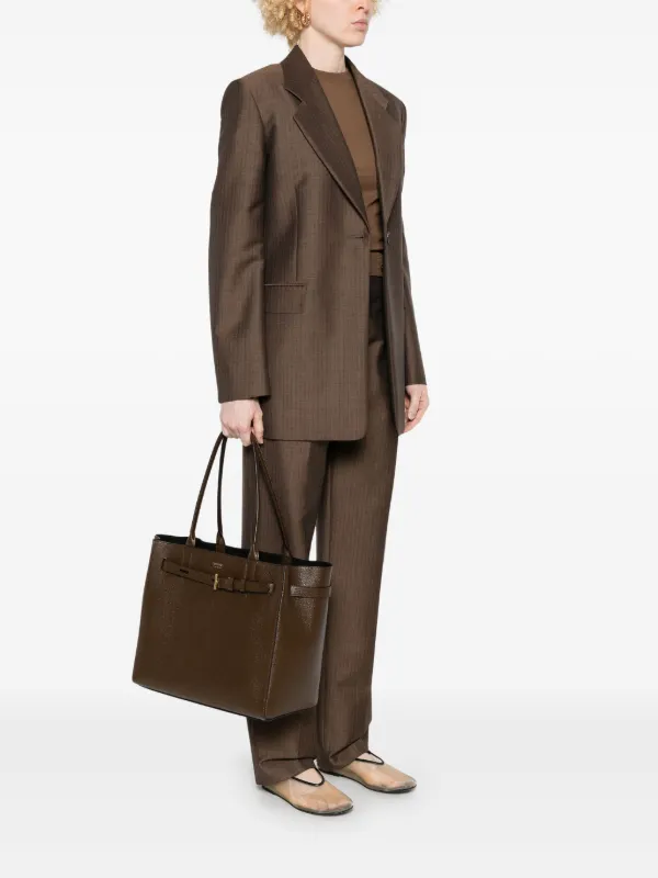 【関税&送料込】Tom Ford Borsa Audrey Medium TOM FORD Audrey Medium Black Grain Leather Tote Bag New And