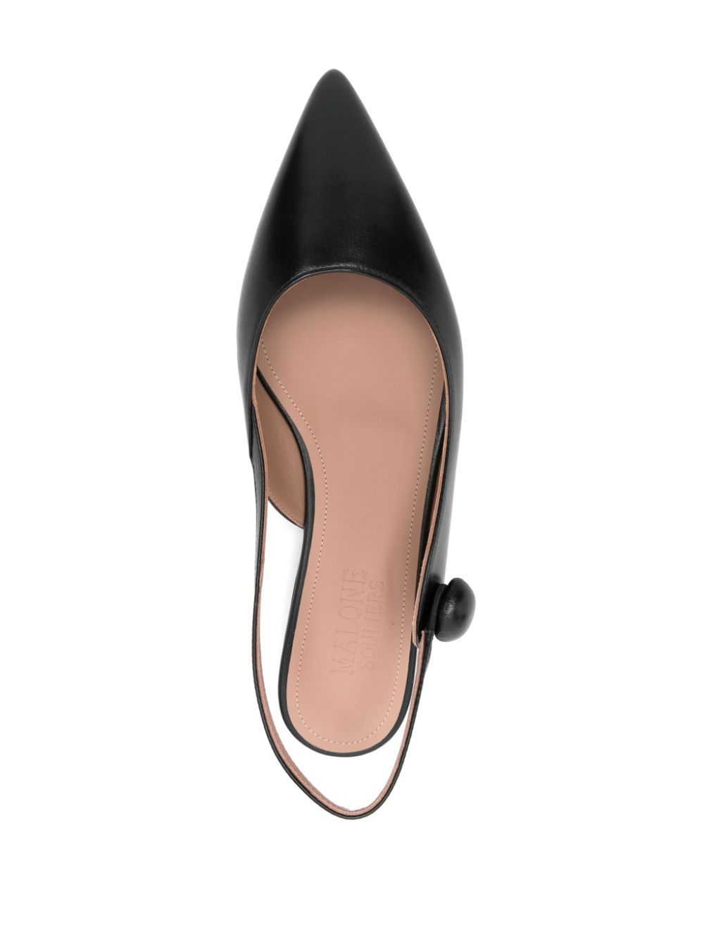 Malone Souliers Leren slingback pumps Zwart