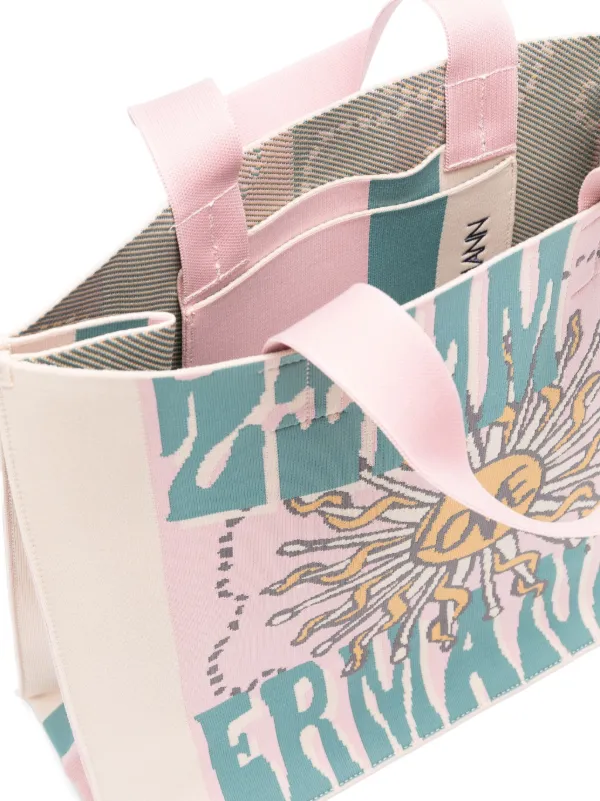 ZIMMERMANN Large Jacquard Tote Bag | Neutrals | FARFETCH