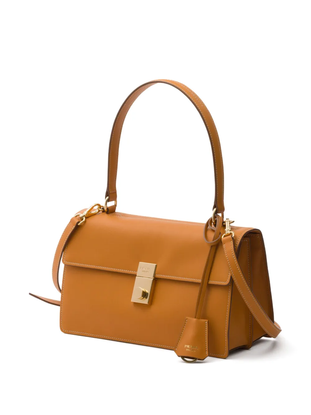 Prada Leren schoudertas Oranje