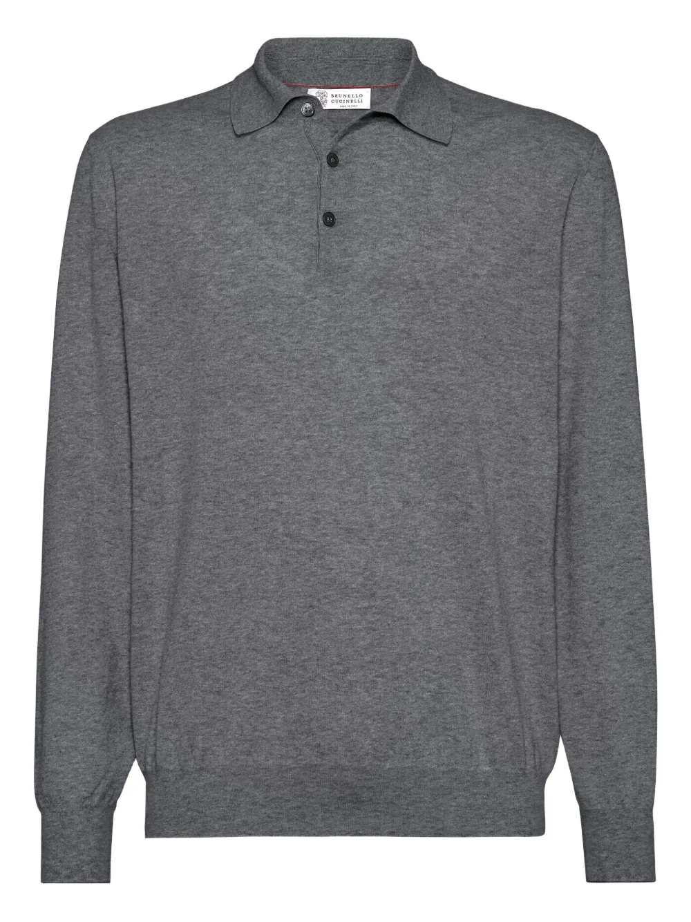 Brunello Cucinelli قميص بولو قطن | رمادي | Image 1