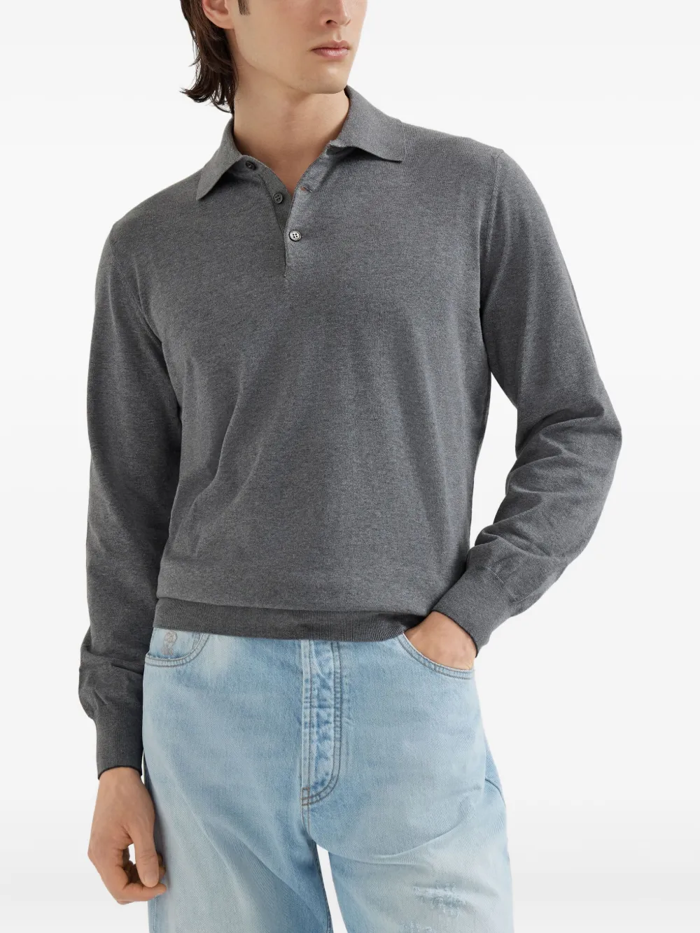 [美品]Brunello Cucinelli グレー ポロシャツ　Sサイズ Brunello Cucinelli ポロシャツ | グレー | FARFETCH JP