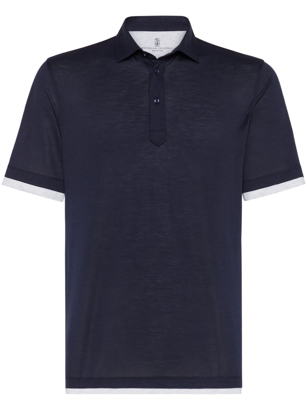 Brunello Cucinelli jersey polo shirt - Blue