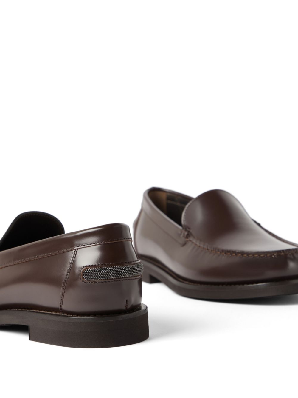 Brunello Cucinelli Leren loafers Bruin