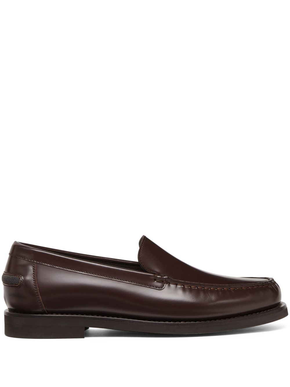 Brunello Cucinelli Leren loafers Bruin