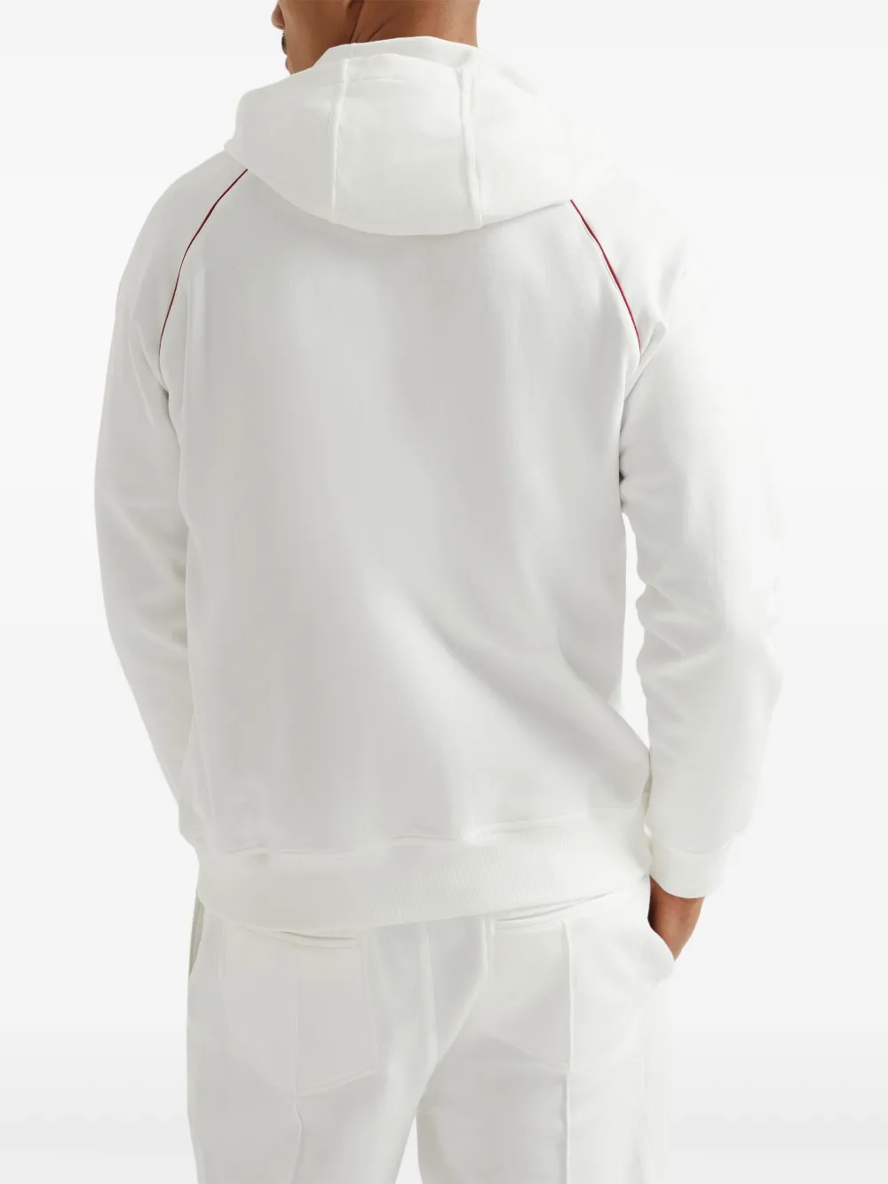 Brunello Cucinelli Hoodie met rits Wit