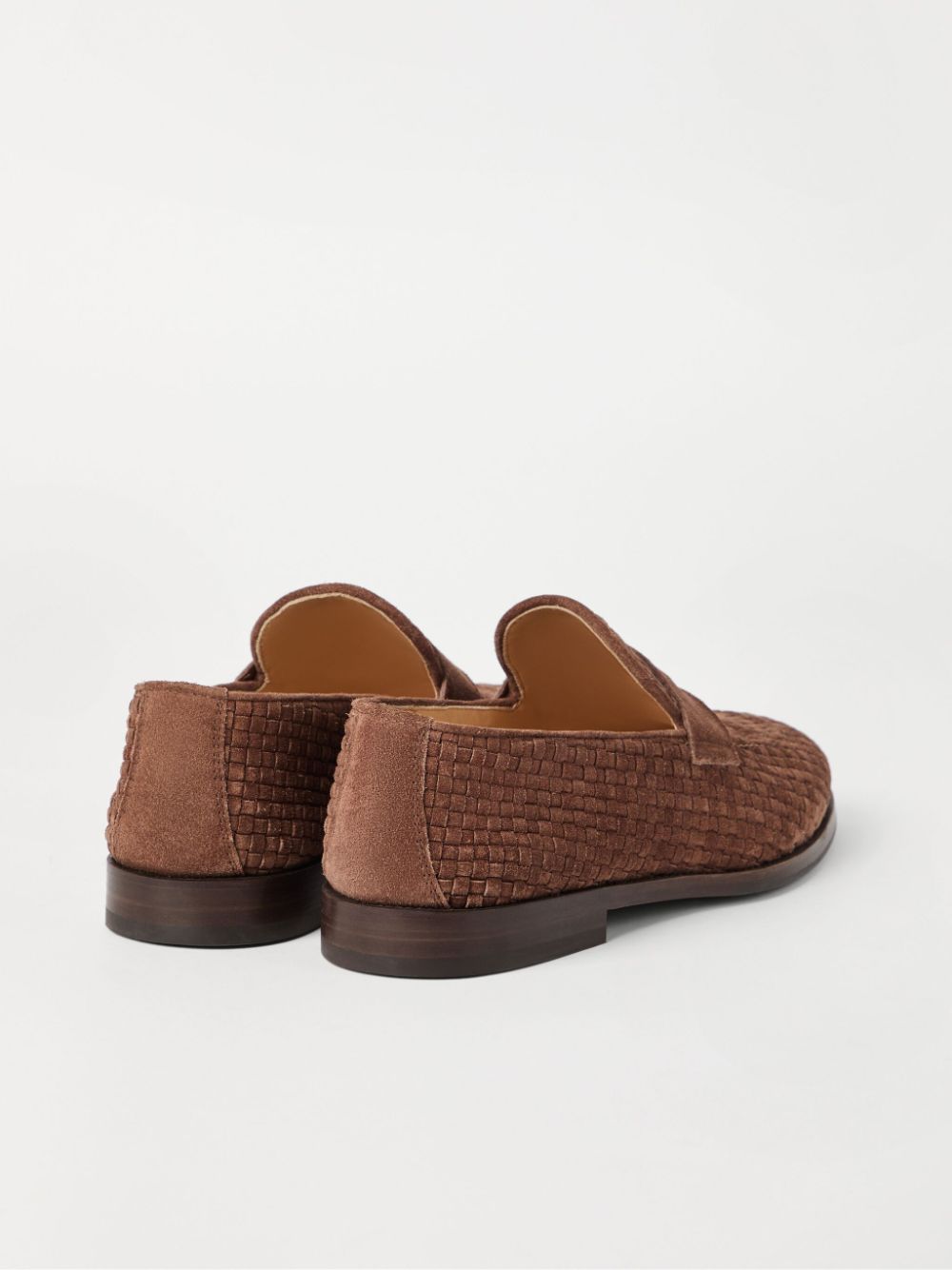 Brunello Cucinelli Geweven loafers Bruin