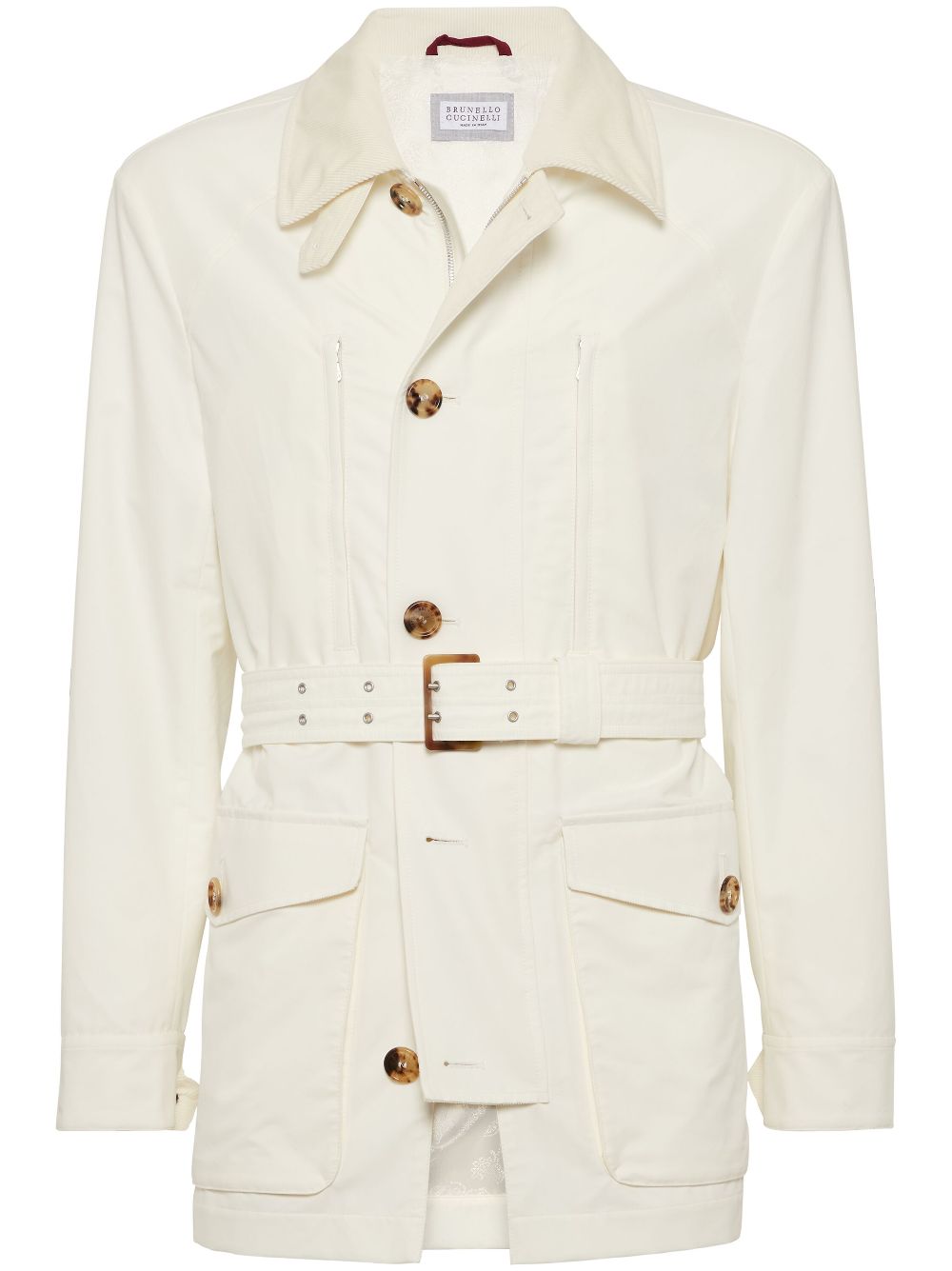 Brunello Cucinelli water-resistant parka jacket - White