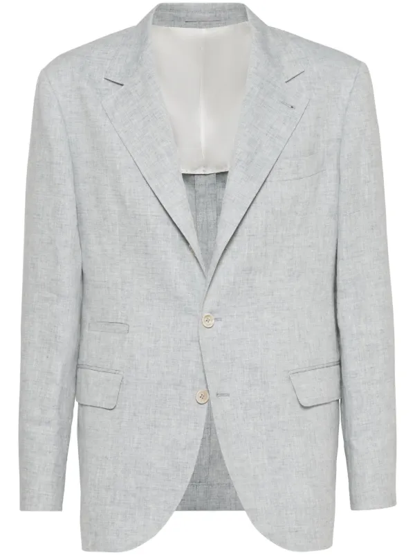 BRUNELLO CUCINELLI✨テーラードジャケット グレー　リネン Brunello Cucinelli リネンジャケット | グレー | FARFETCH JP