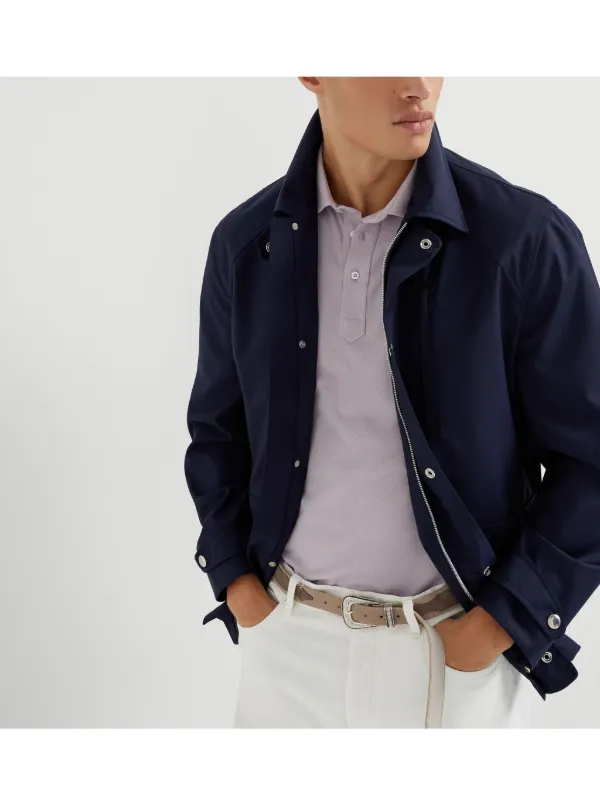 Brunello Cucinelli raglan-sleeve Field Jacket | Blue | FARFETCH