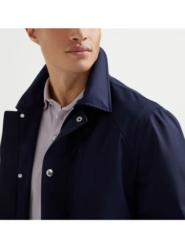 Brunello Cucinelli raglan-sleeve Field Jacket | Blue | FARFETCH