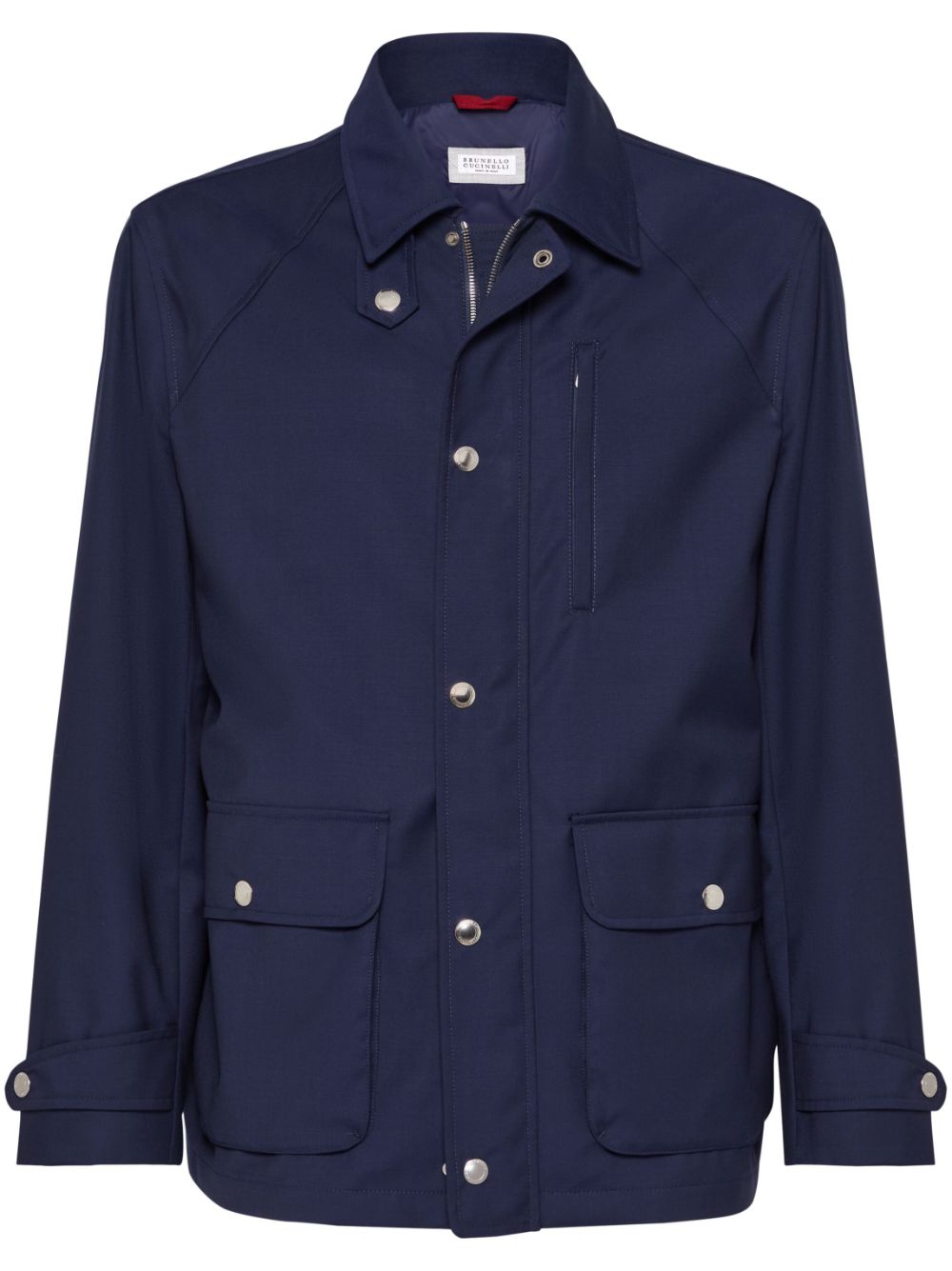 Brunello Cucinelli raglan-sleeve field jacket - Blue