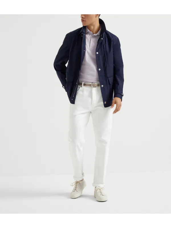 Brunello Cucinelli raglan-sleeve Field Jacket | Blue | FARFETCH