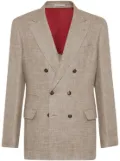 Brunello Cucinelli twill blazer - Grey