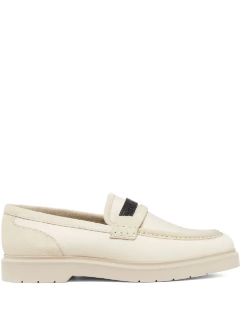 Brunello Cucinelli mocasines con detalle de cadena Monili