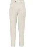 Brunello Cucinelli slub-textured trousers - Neutrals