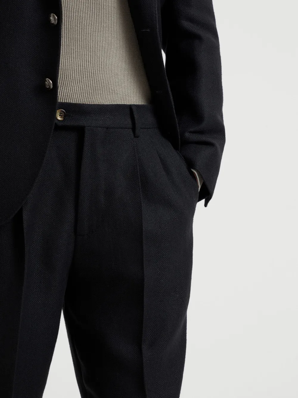 Brunello Cucinelli Twill broek Zwart