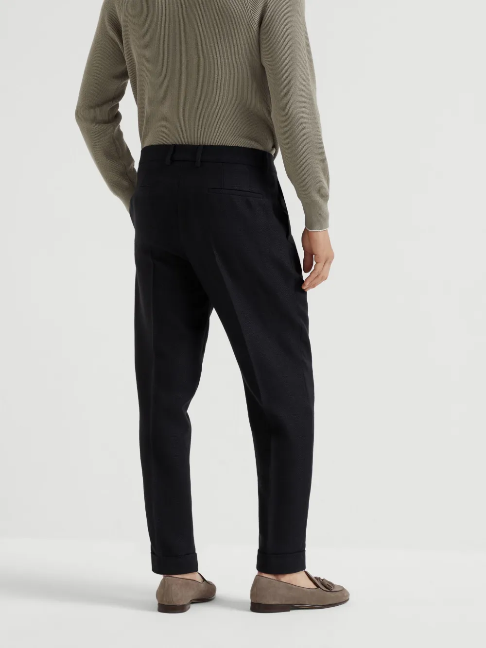 Brunello Cucinelli Twill broek Zwart