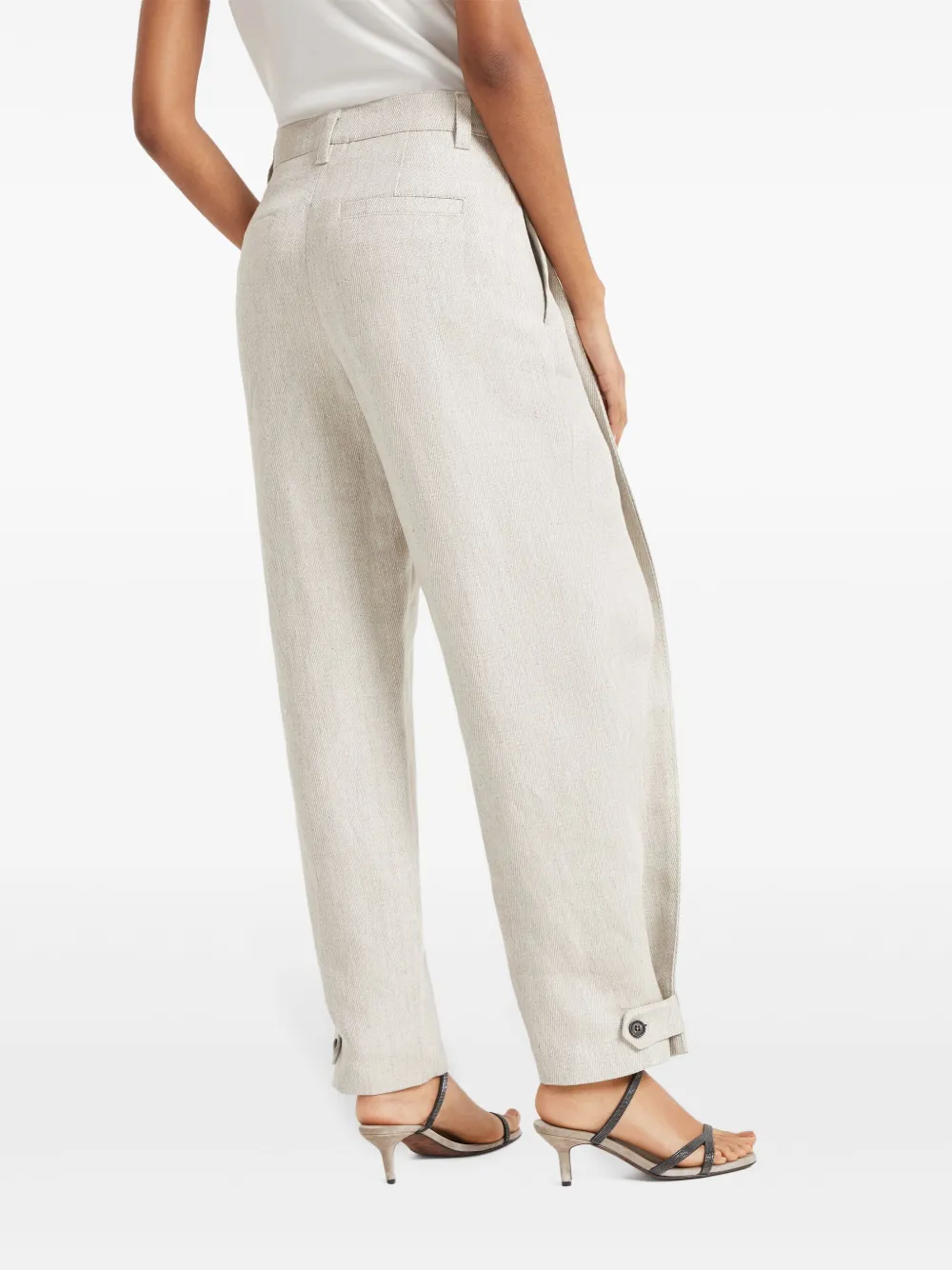 Brunello Cucinelli Linnen broek Beige