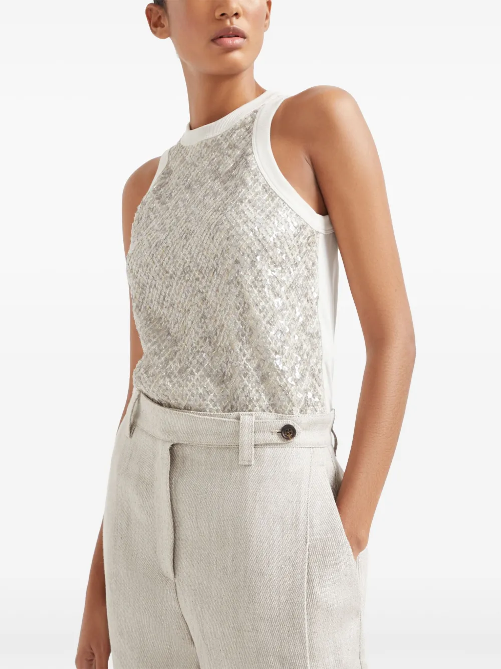 Brunello Cucinelli Linnen broek Beige
