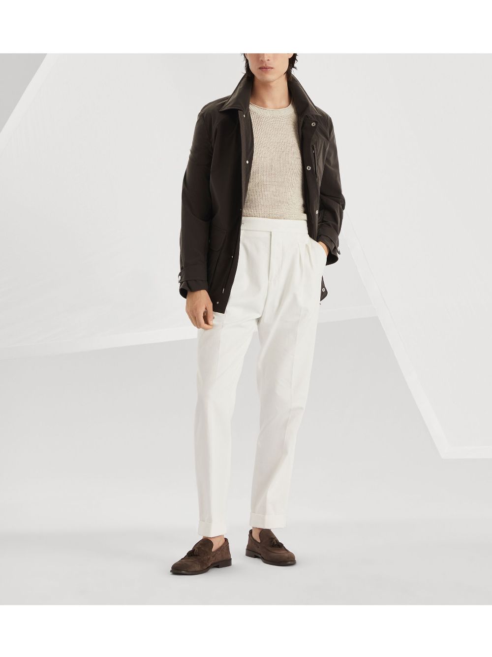 Brunello Cucinelli Veldjack met raglan mouwen - Bruin