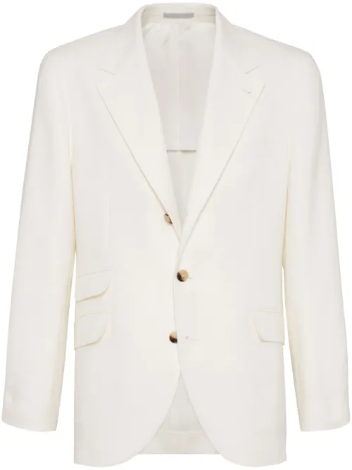 Blazer à simple boutonnage - Brunello Cucinelli - Modalova