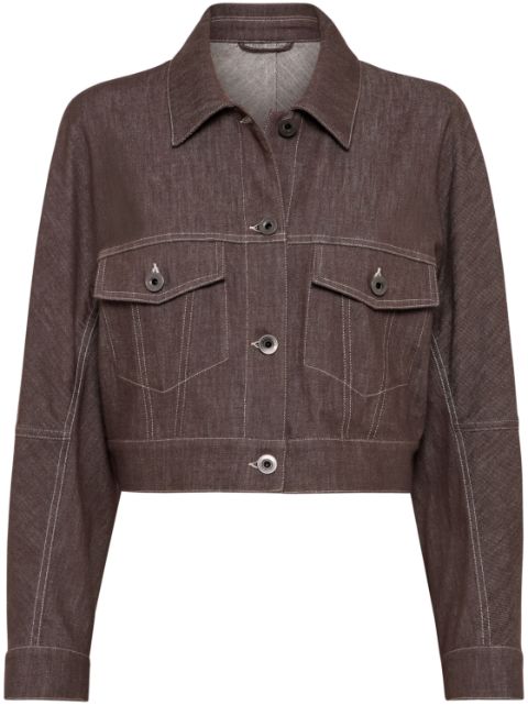 Brunello Cucinelli Monili bead-embellished cropped jacket Women