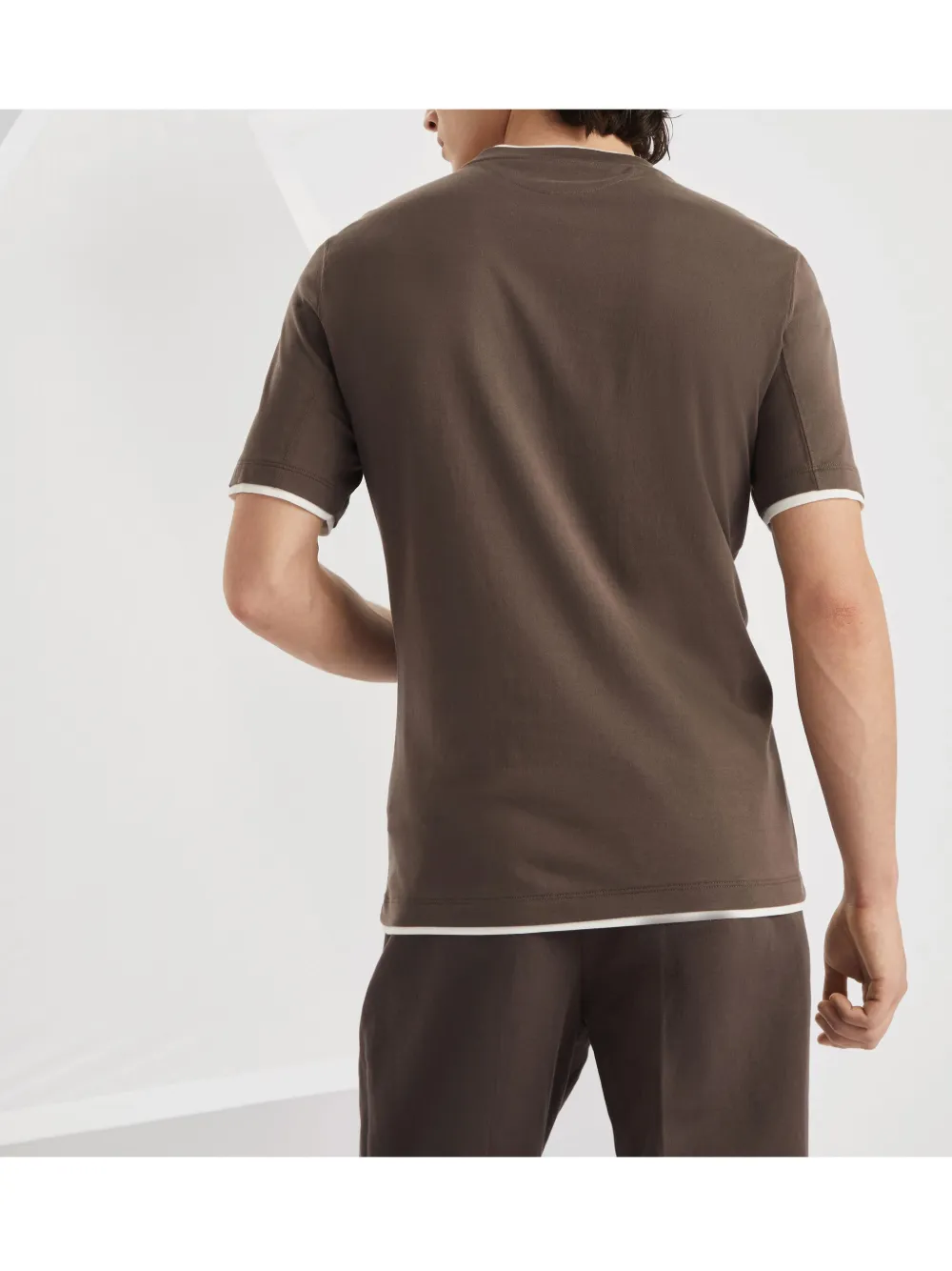 Brunello Cucinelli Gelaagd T-shirt Bruin