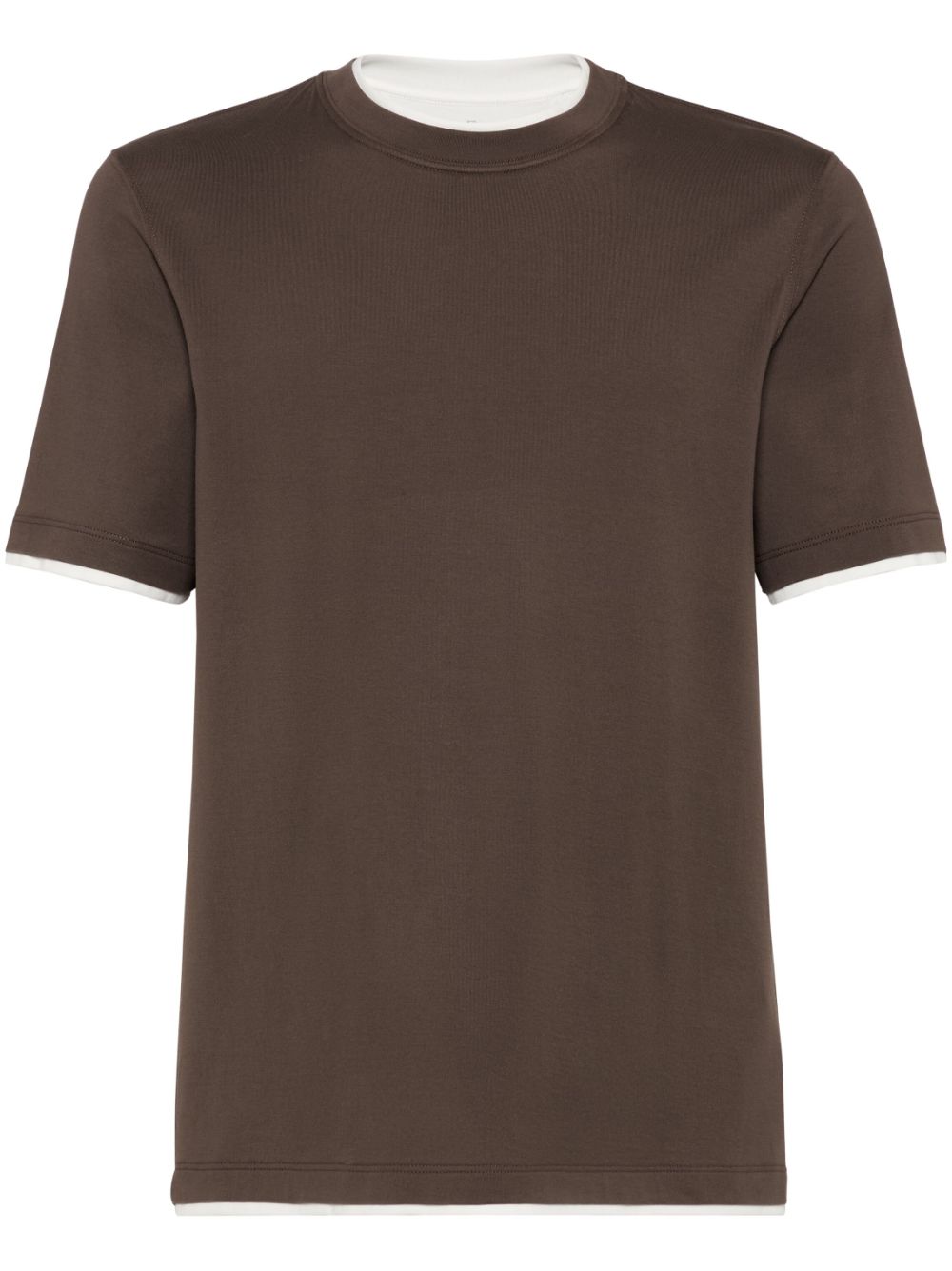 Brunello Cucinelli layered T-shirt - Brown