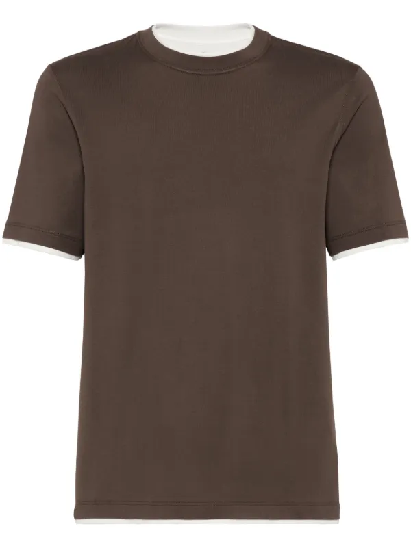 ユ*ん様 BRUNELLO CUCINELLI レイヤードホワイト Tシャツ Brunello Cucinelli レイヤード Tシャツ | ホワイト | FARFETCH JP