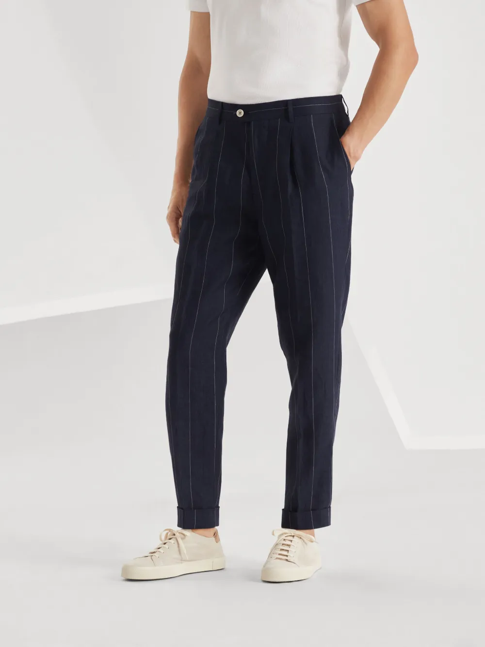 Brunello Cucinelli Plooibroek Blauw