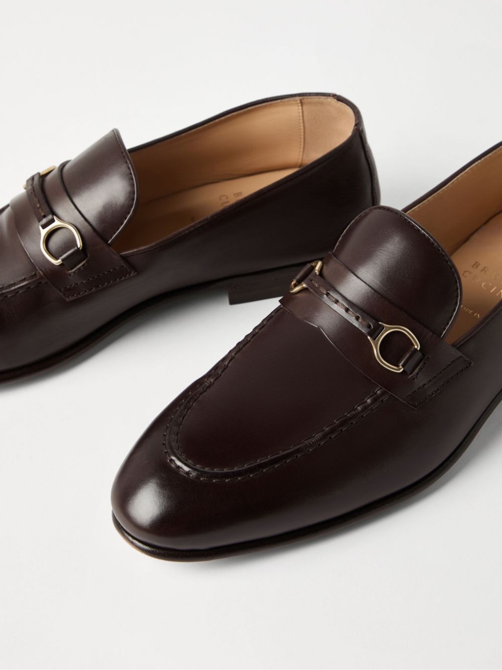 Brunello Cucinelli Leren loafers Bruin