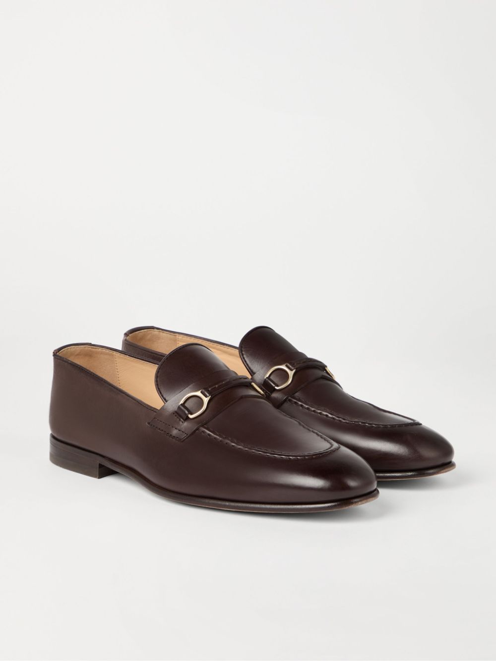 Brunello Cucinelli Leren loafers Bruin