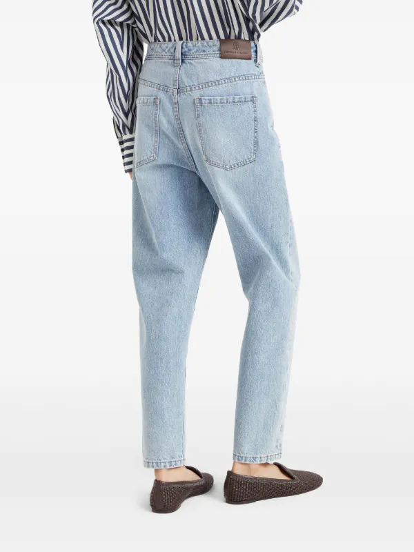 【美品】BRUNELLO CUCINELLI テーパードデニムパンツ ジーンズ Brunello Cucinelli テーパードジーンズ | ブルー | FARFETCH JP