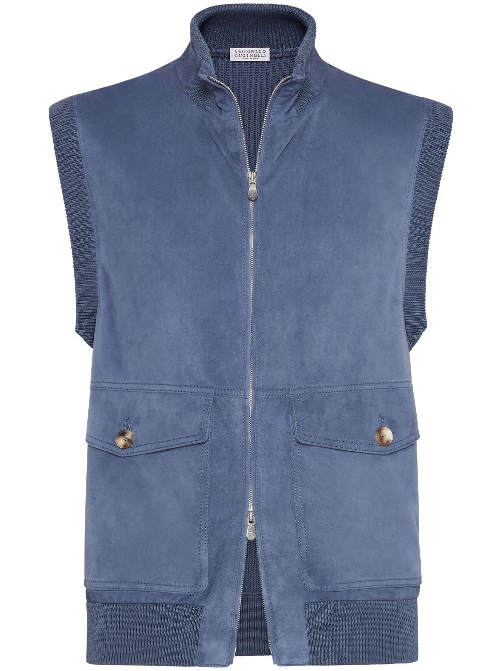 Brunello Cucinelli suede vest - Blue