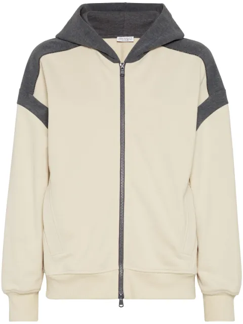 Brunello Cucinelli panelled hoodie