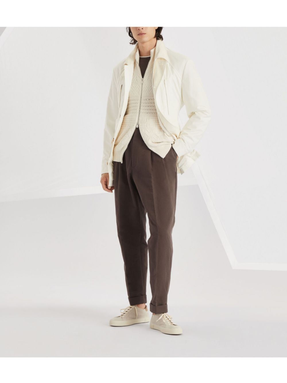 Brunello Cucinelli zip-up cardigan - Neutrals